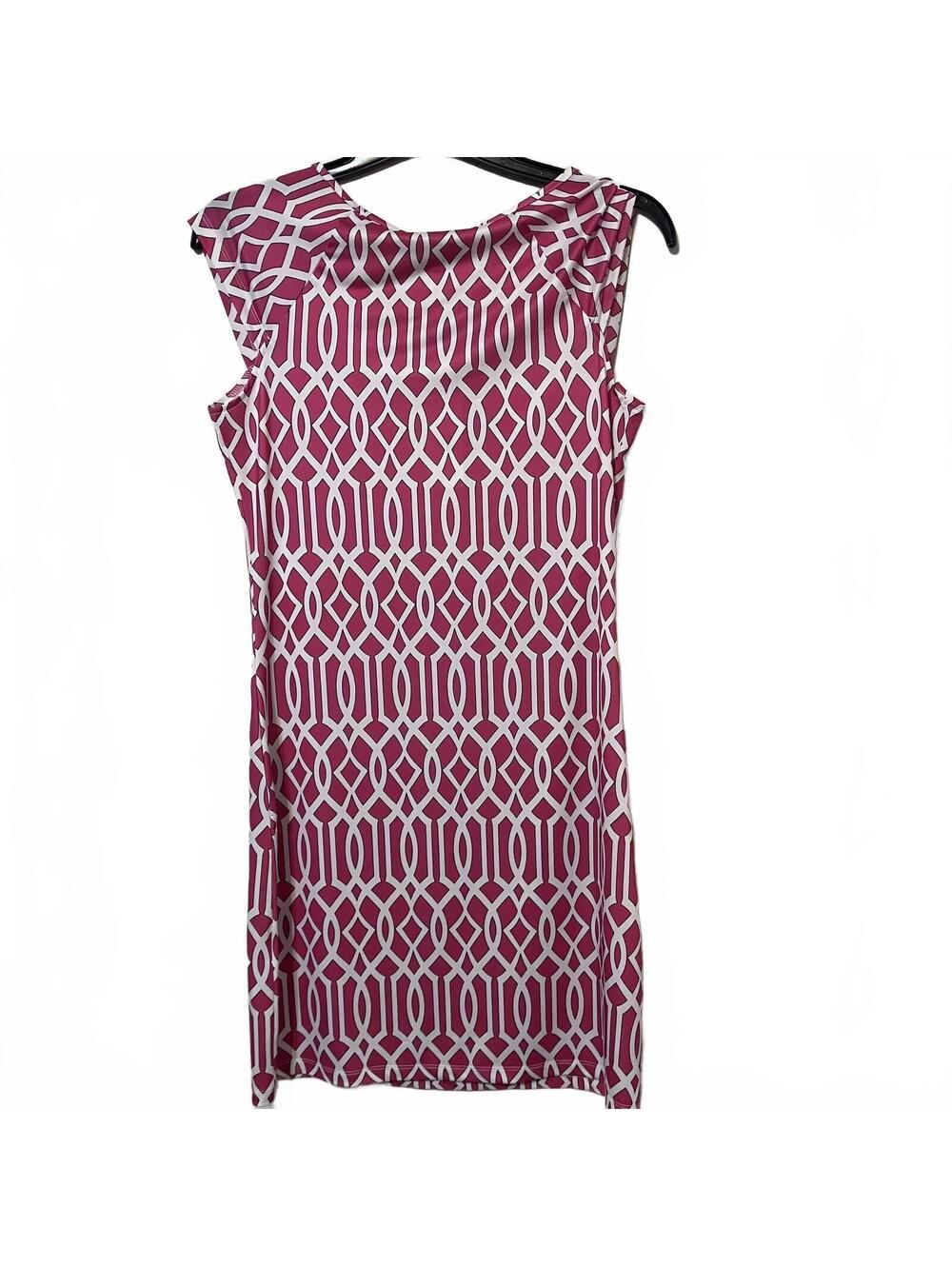 Jean-Pierre Klifa Coastal Preppy Fuchsia Celtic Sleeveless Dress Medium-New $118